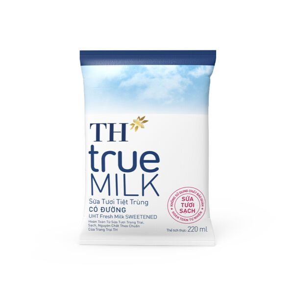 Sữa Tươi Tiệt Trùng Có Đường TH true MILK 220ml