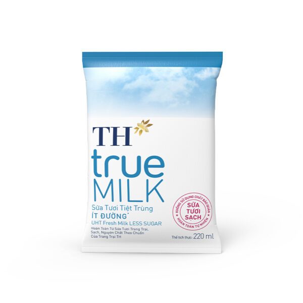 Sữa Tươi Tiệt Trùng Ít Đường TH true MILK 220ml